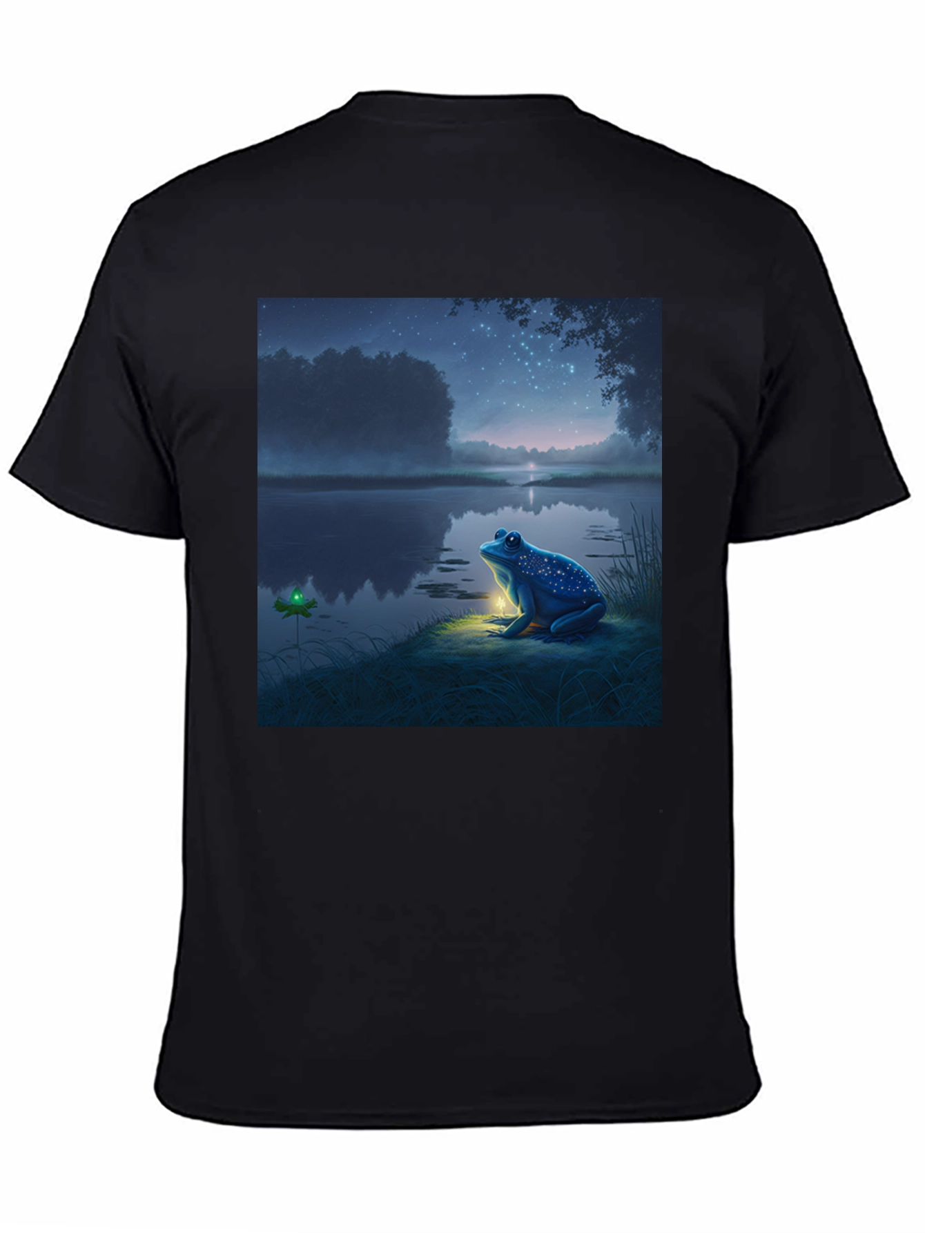 Night Frog Tee - Whimsical Graphic Print