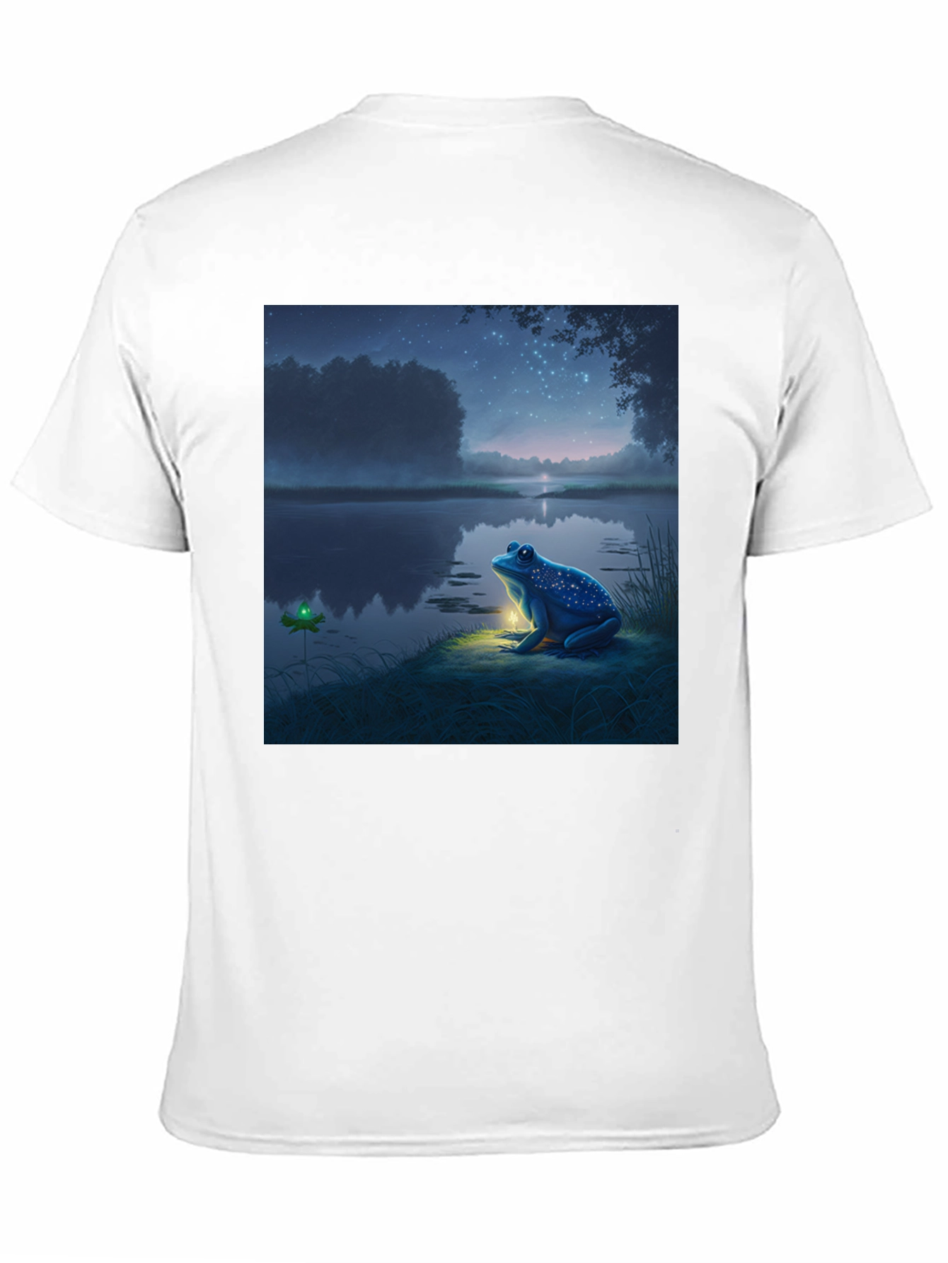 Night Frog Tee - Whimsical Graphic Print