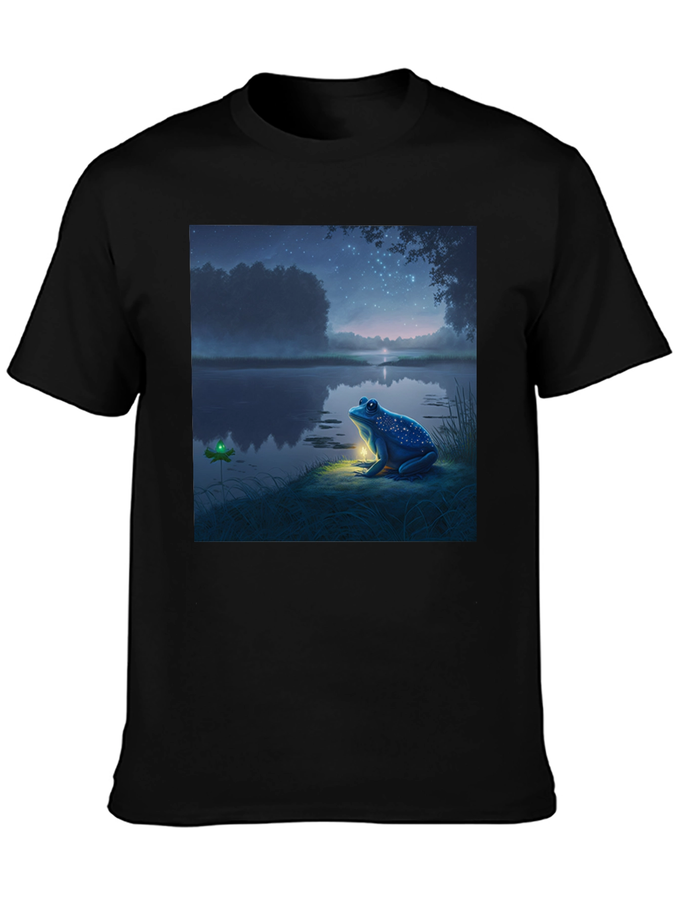 Night Frog Tee - Whimsical Graphic Print