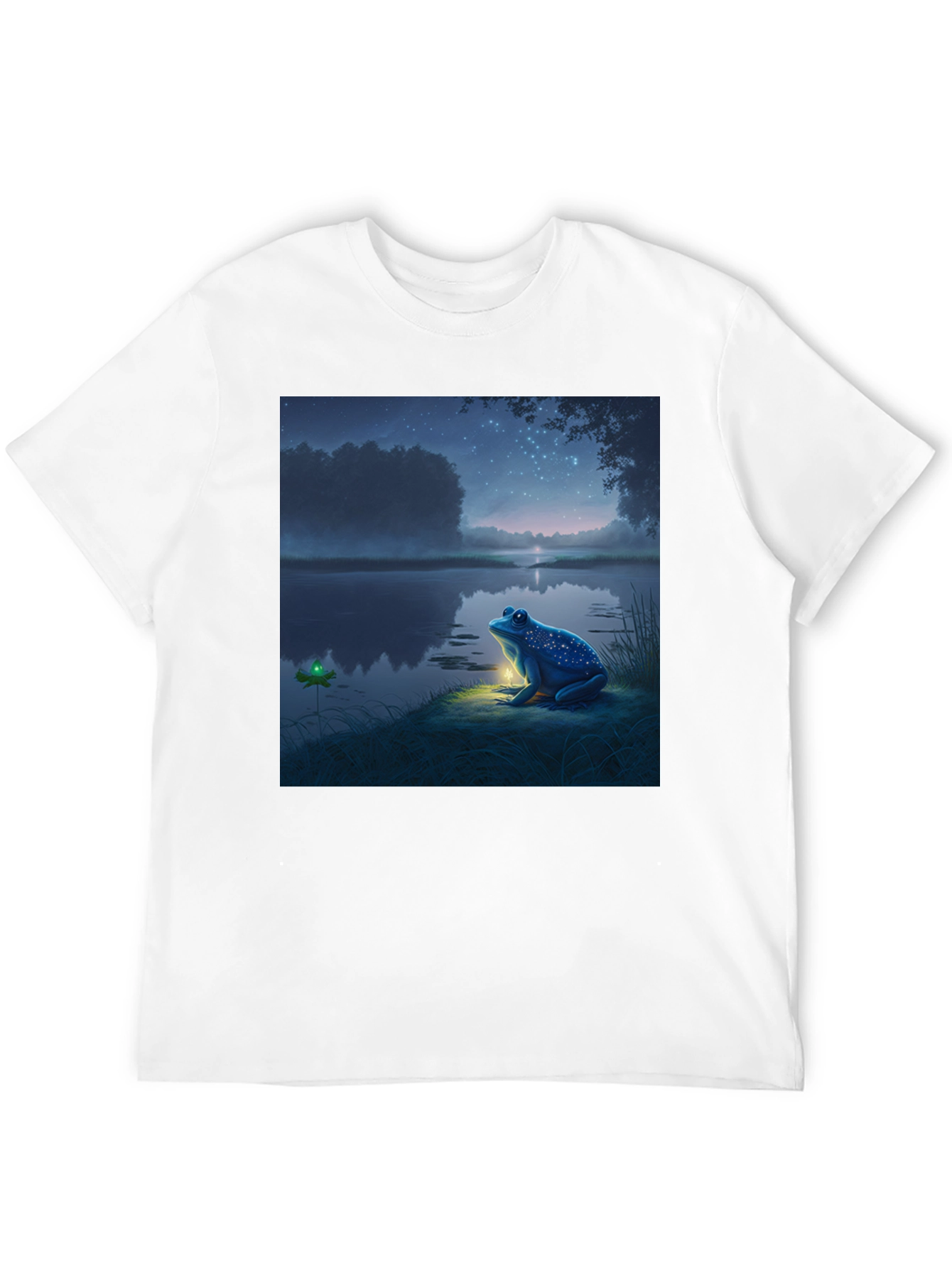 Night Frog Tee - Whimsical Graphic Print