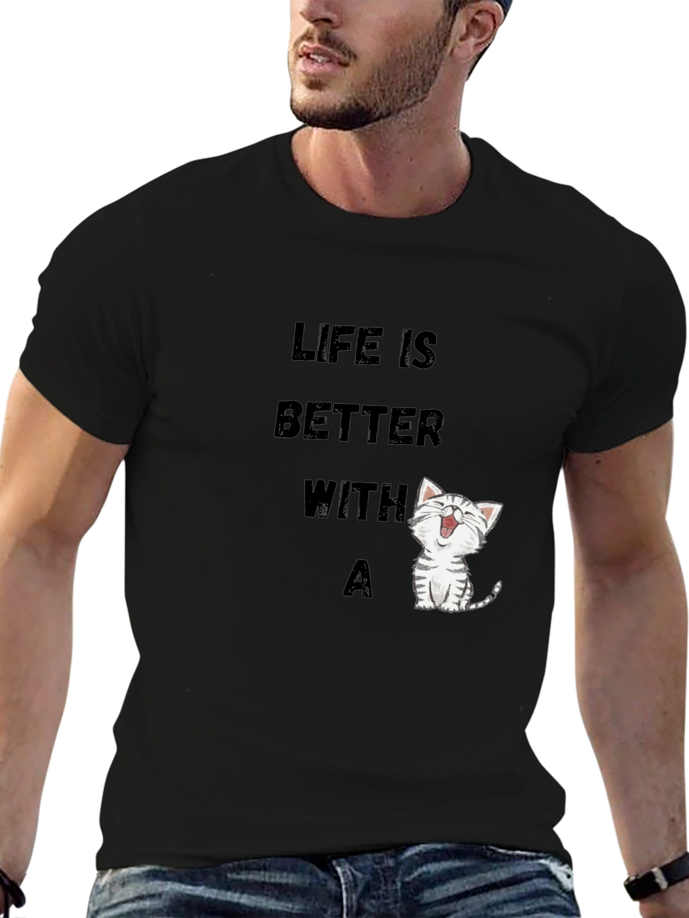 Life is Better with a Cat T-Shirt