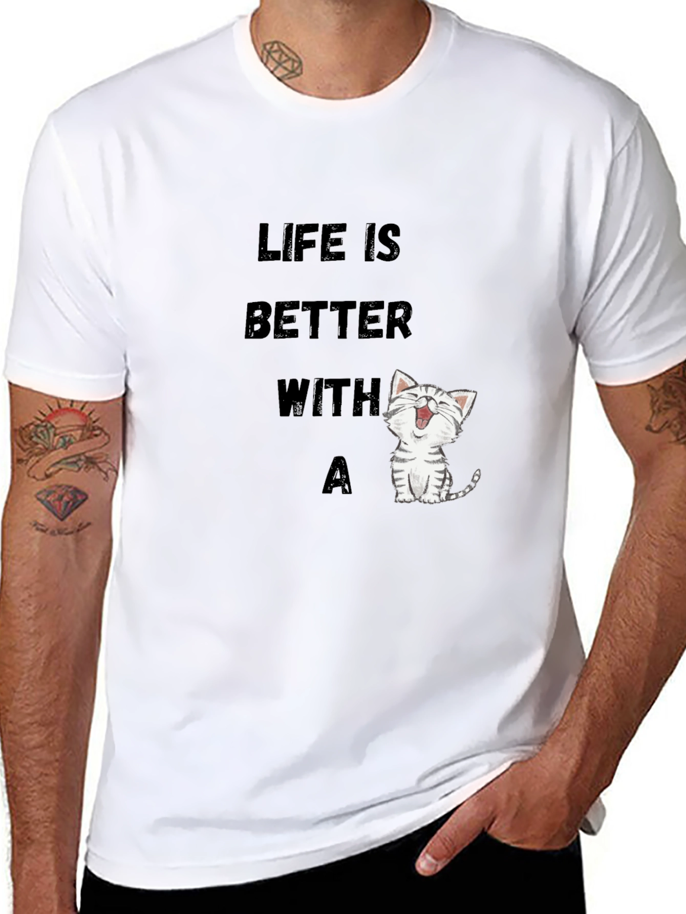 Life is Better with a Cat T-Shirt