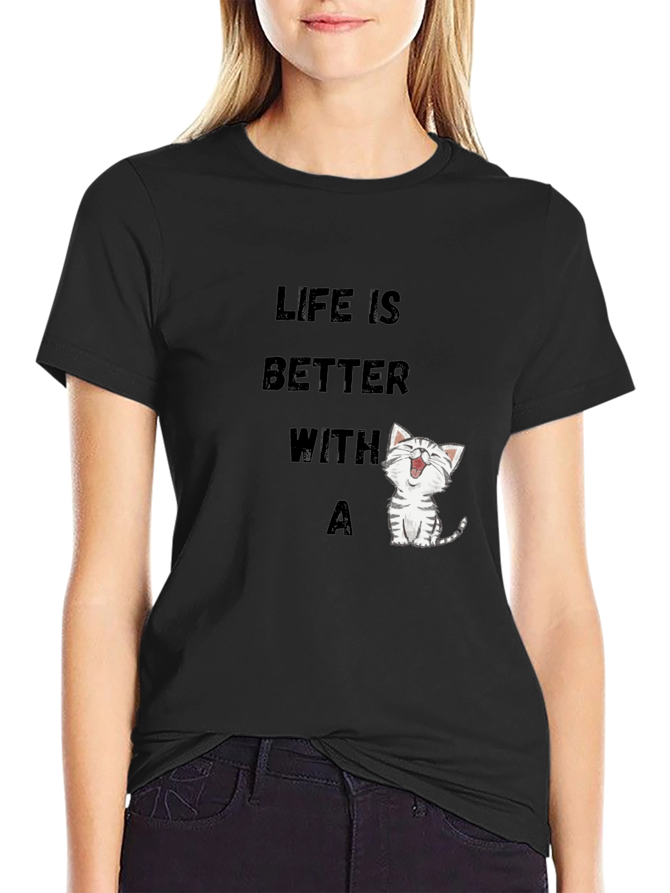 Life is Better with a Cat T-Shirt