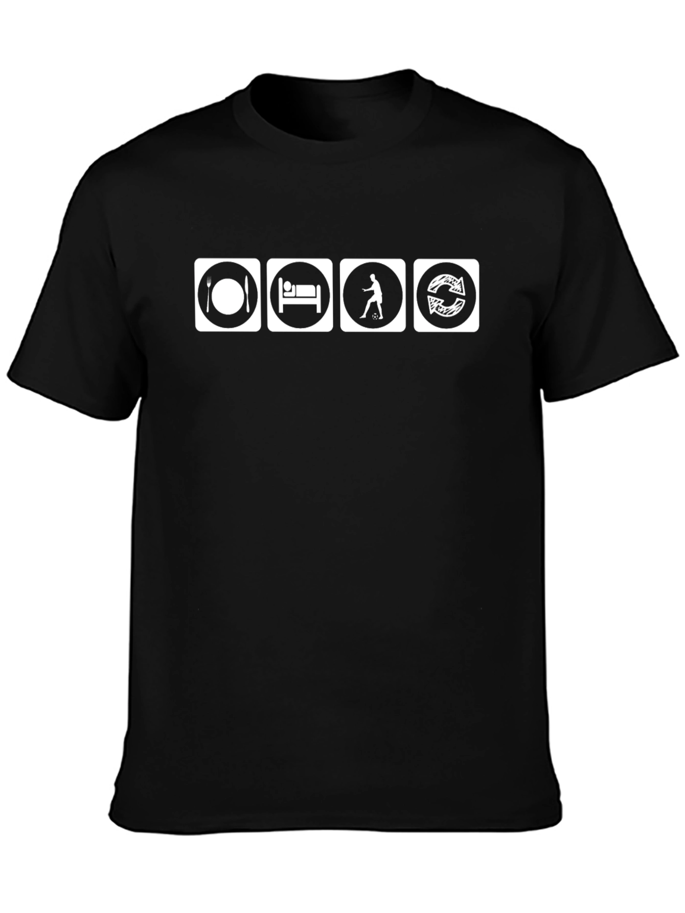 Eat Sleep Basketball Repeat Black T-Shirt
