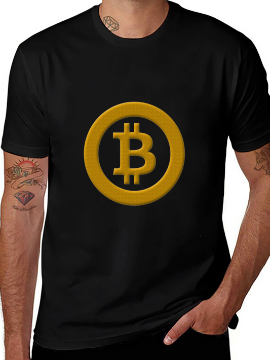Bitcoin Logo Graphic Tee - Cryptocurrency Fan T-Shirt