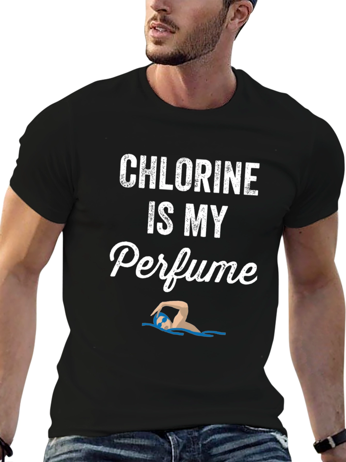 Chlorine is My Perfume Funny Swimmer T-Shirt