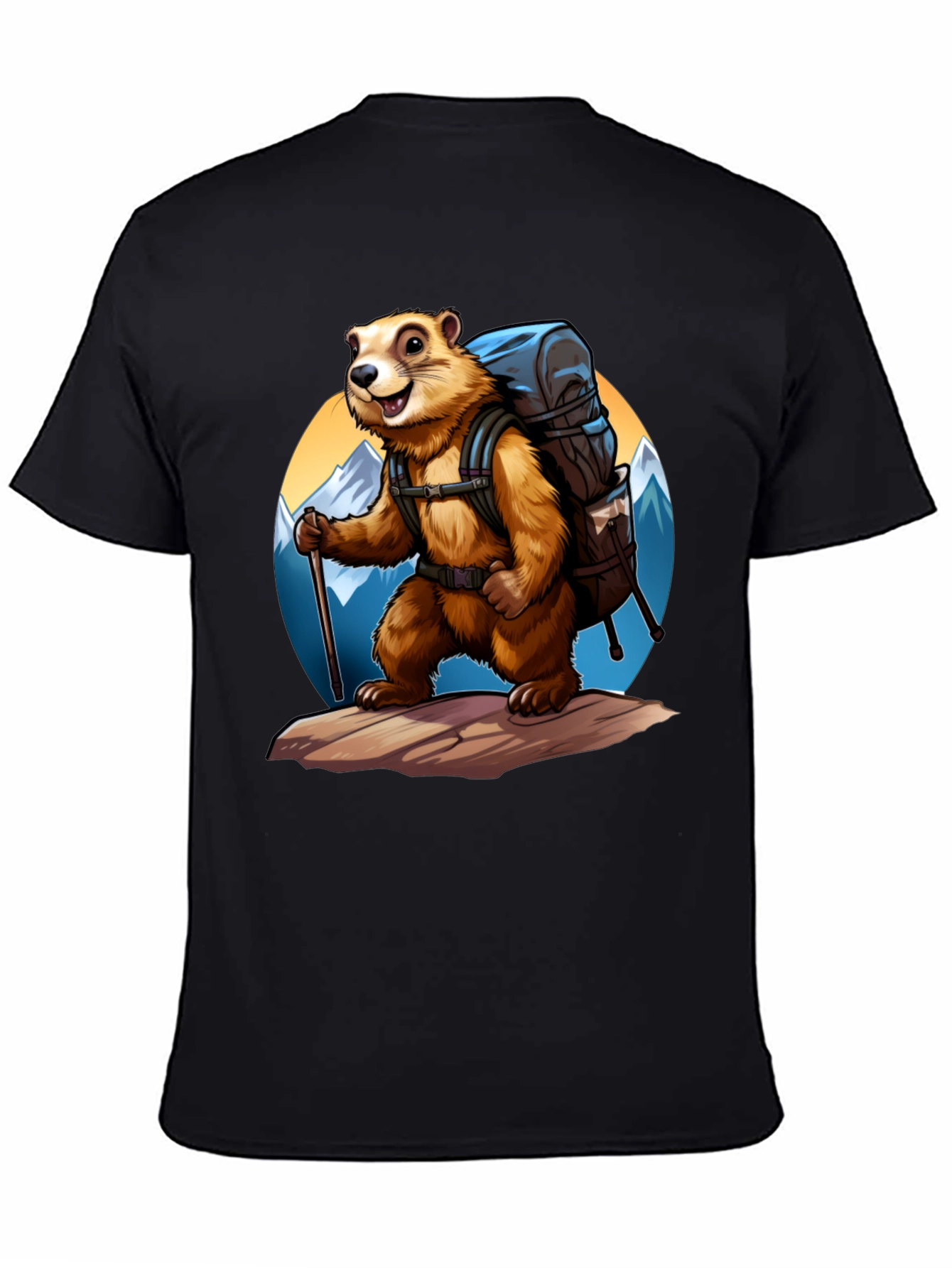 Hiking Marmot Graphic Tee - Adventure Ready!
