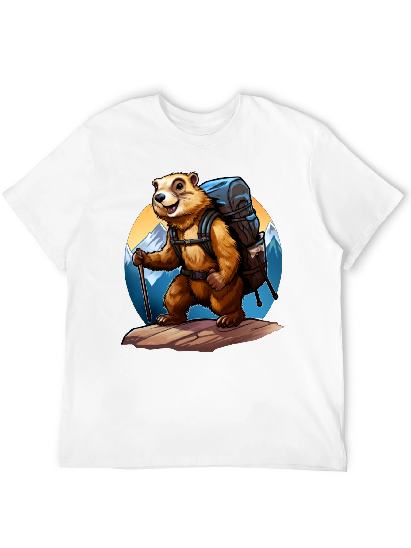 Hiking Marmot Graphic Tee - Adventure Ready!