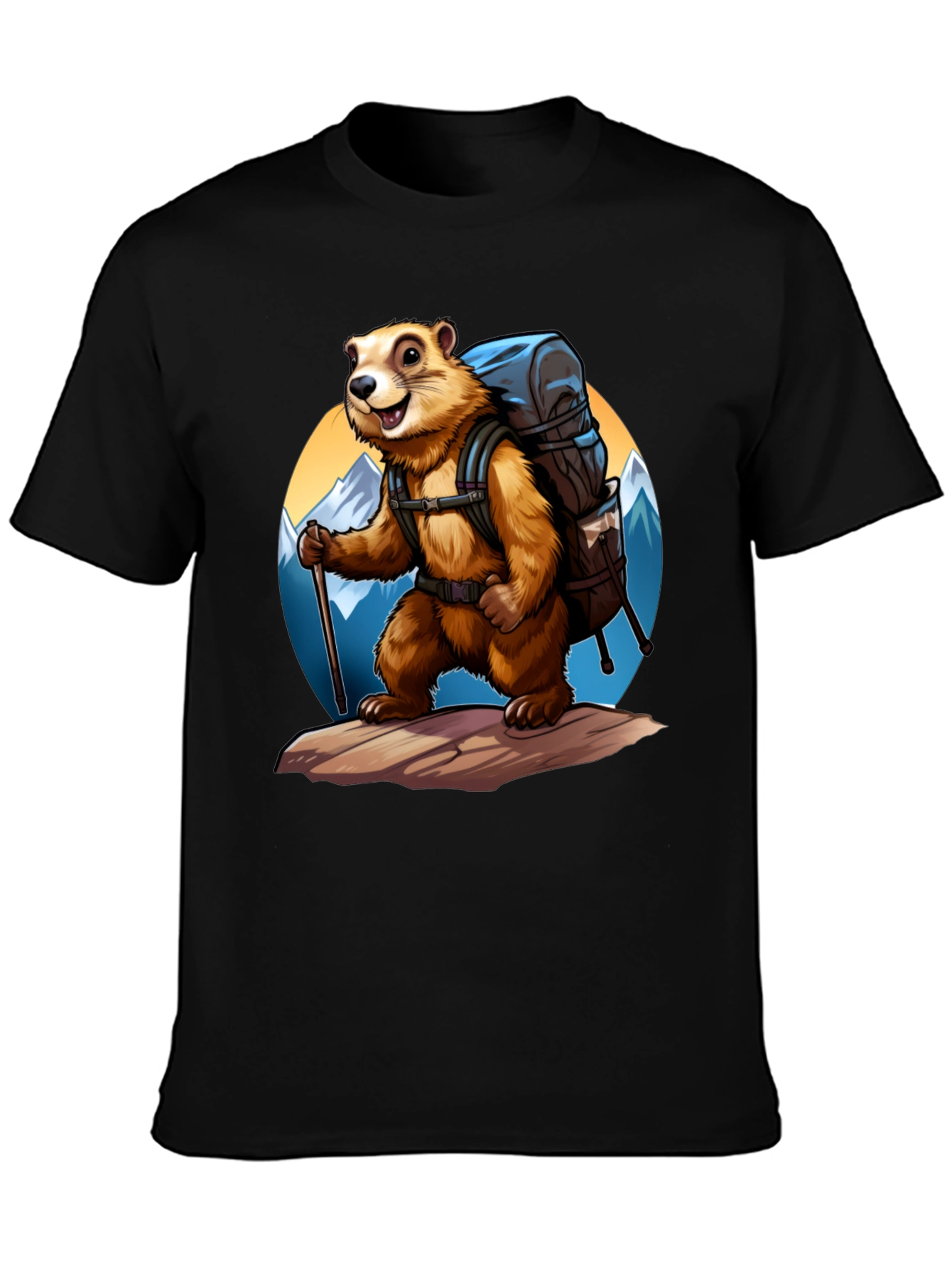 Hiking Marmot Graphic Tee - Adventure Ready!