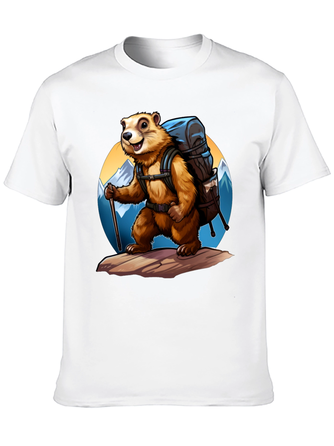 Hiking Marmot Graphic Tee - Adventure Ready!