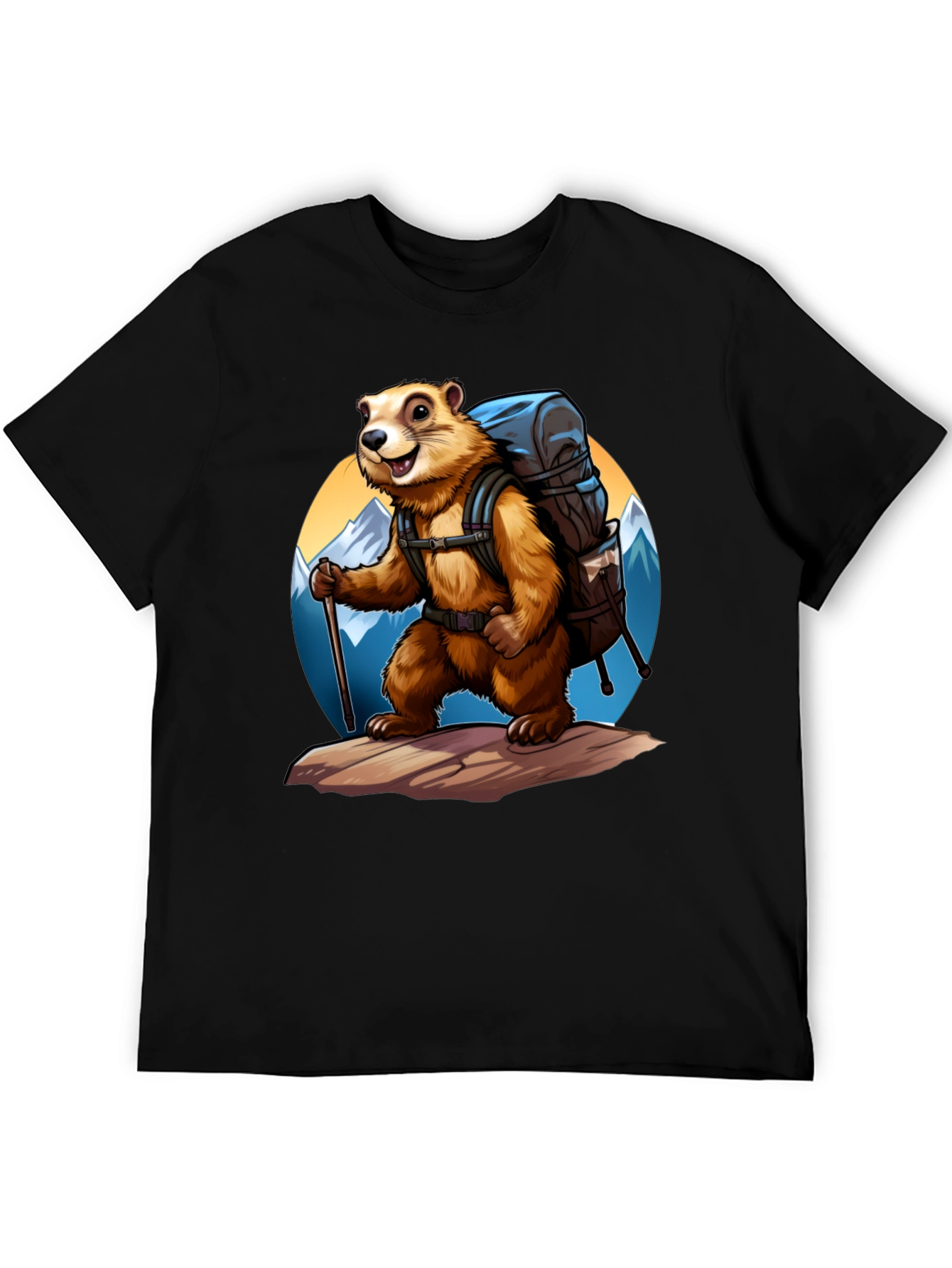 Hiking Marmot Graphic Tee - Adventure Ready!