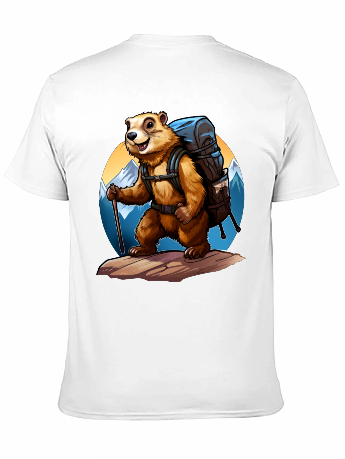 Hiking Marmot Graphic Tee - Adventure Ready!