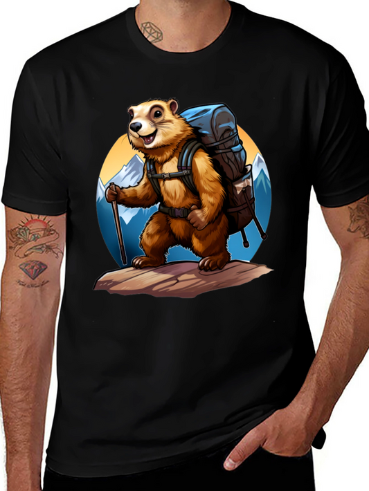 Hiking Marmot Graphic Tee - Adventure Ready!
