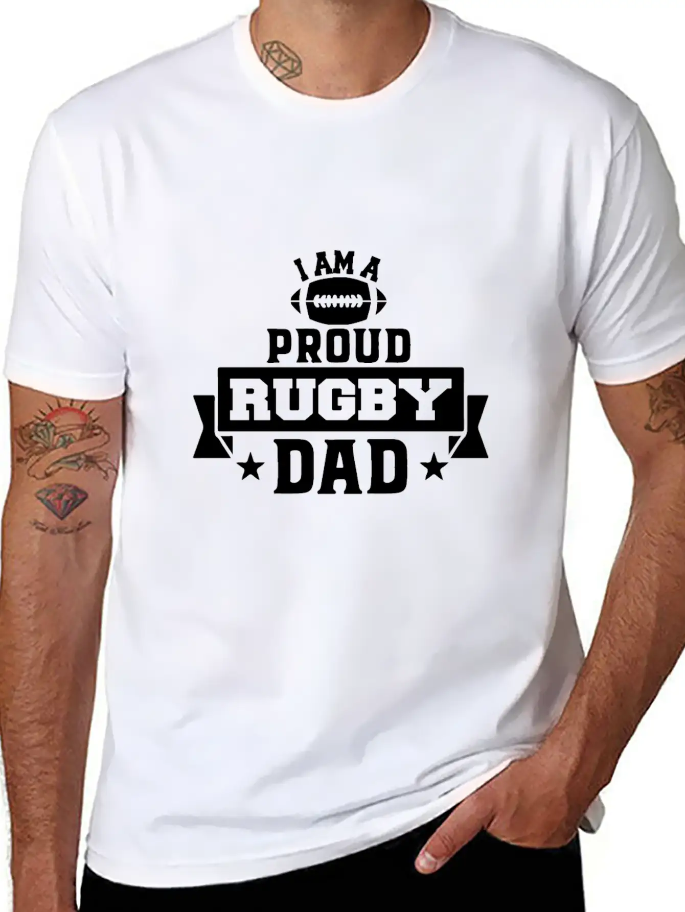 Iam Proud Rugby Dad Unisex Casual T-Shirt – Clean Design For Daily Comfort