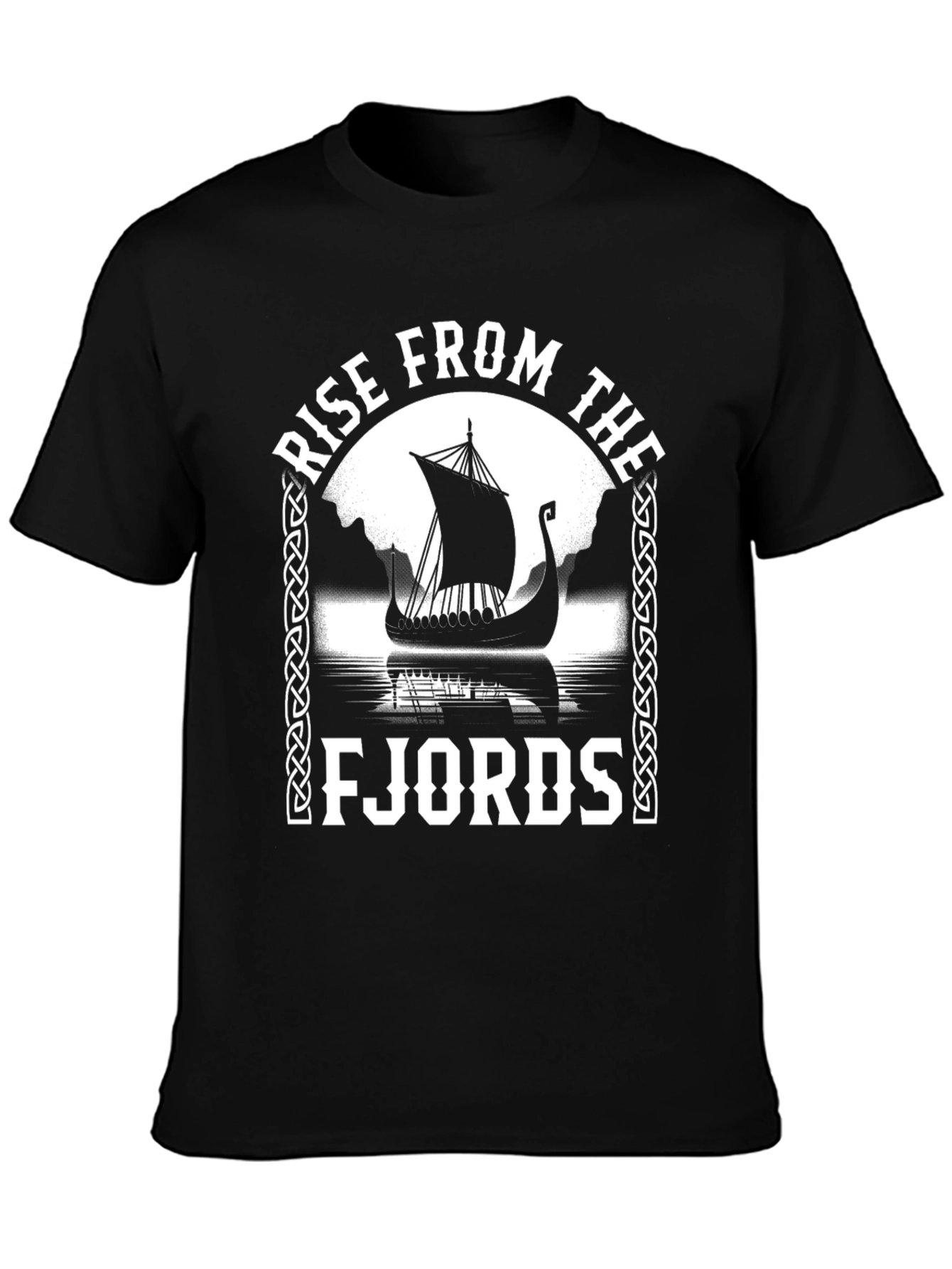 Rise From The Fjords Viking Ship Graphic Tee