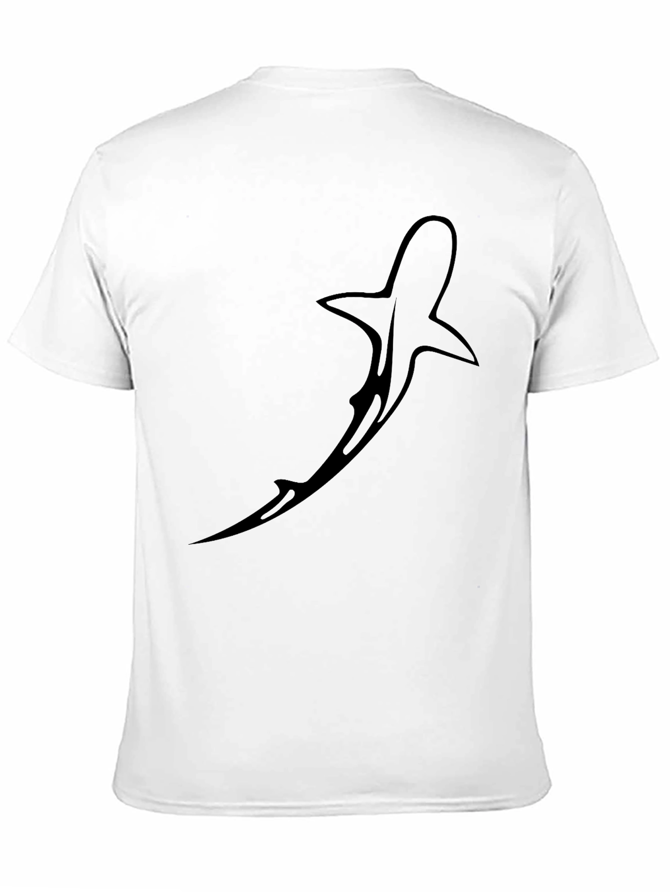 Shark Silhouette Black T-Shirt - Graphic Tee