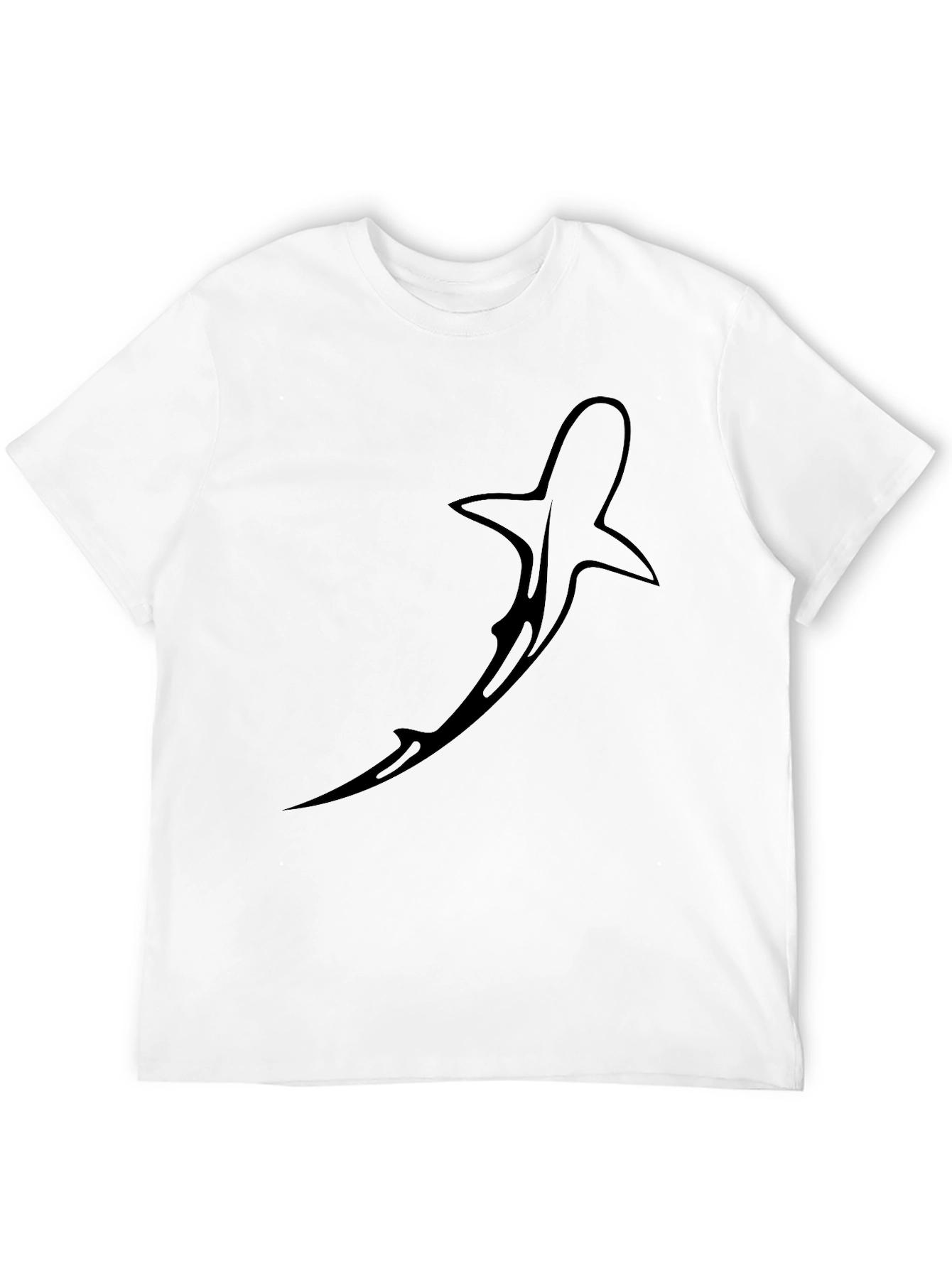 Shark Silhouette Black T-Shirt - Graphic Tee