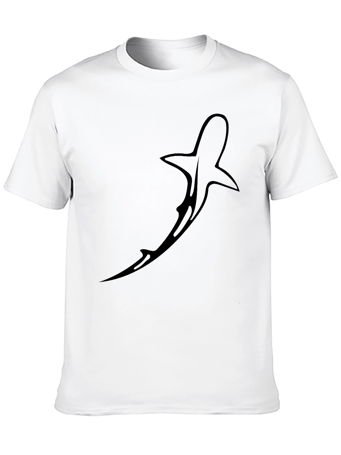 Shark Silhouette Black T-Shirt - Graphic Tee