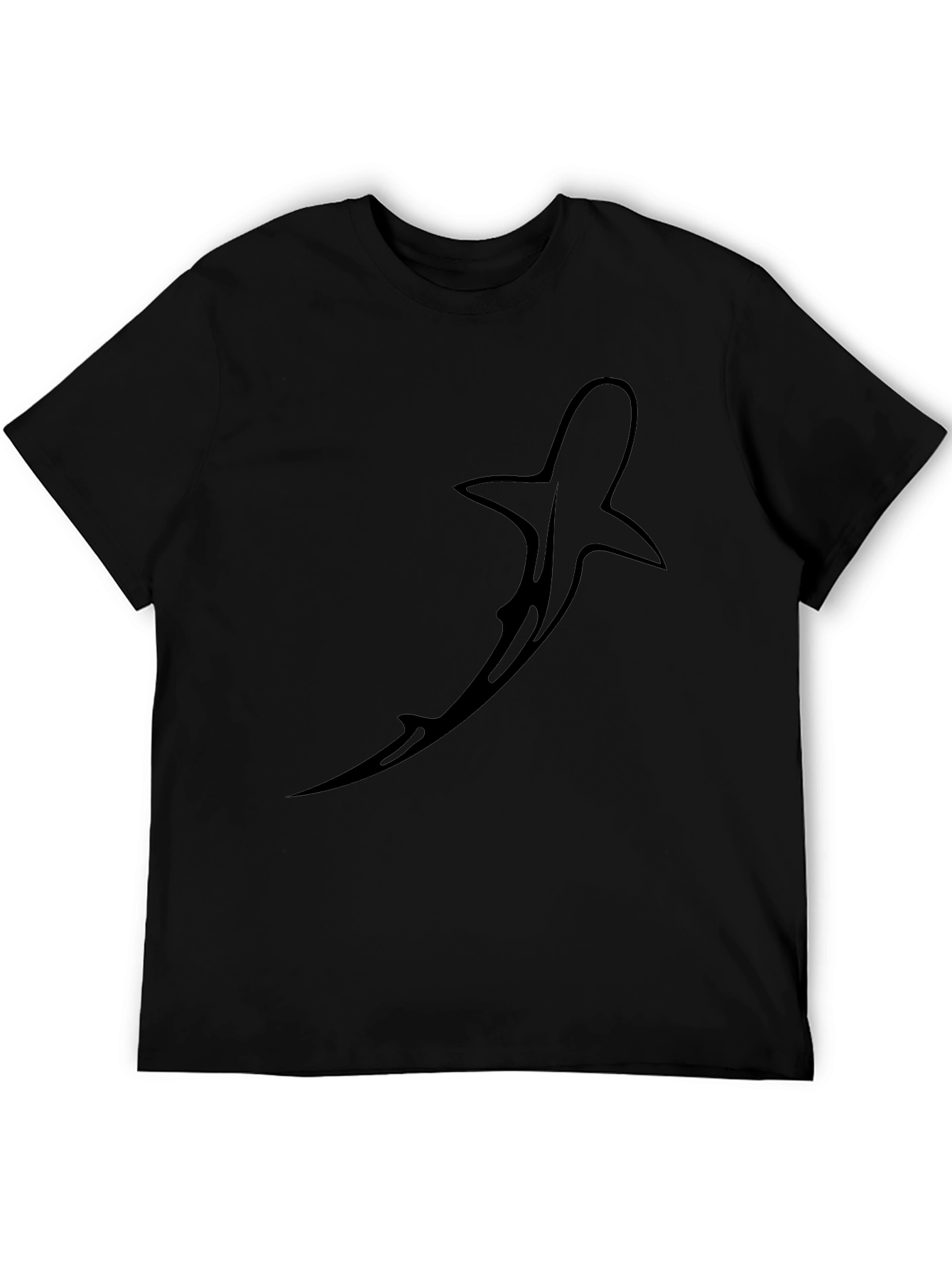 Shark Silhouette Black T-Shirt - Graphic Tee