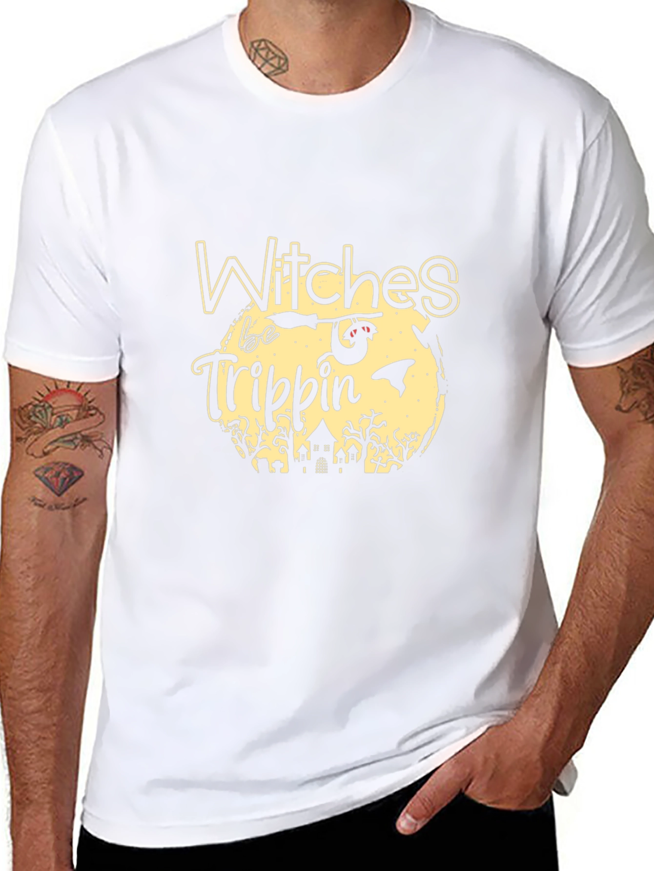 Witches Be Trippin Graphic Tee - Halloween T-Shirt