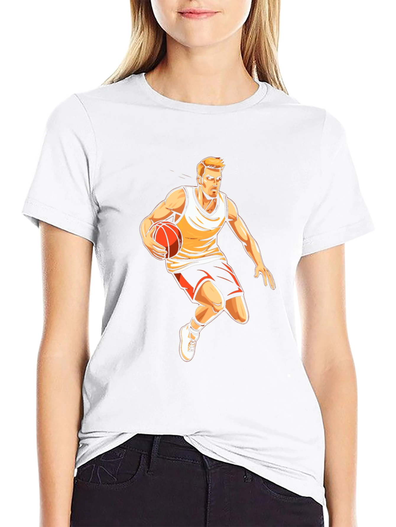 Basketball Player Graphic Black T-Shirt