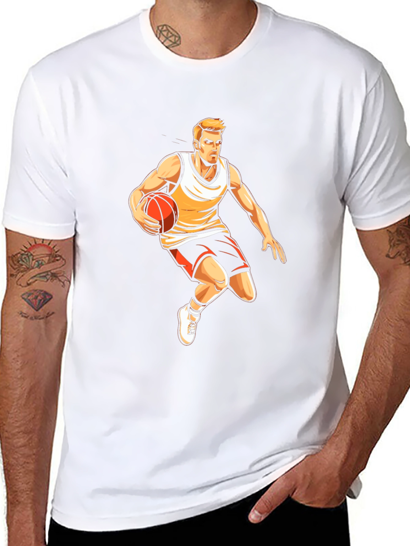 Basketball Player Graphic Black T-Shirt