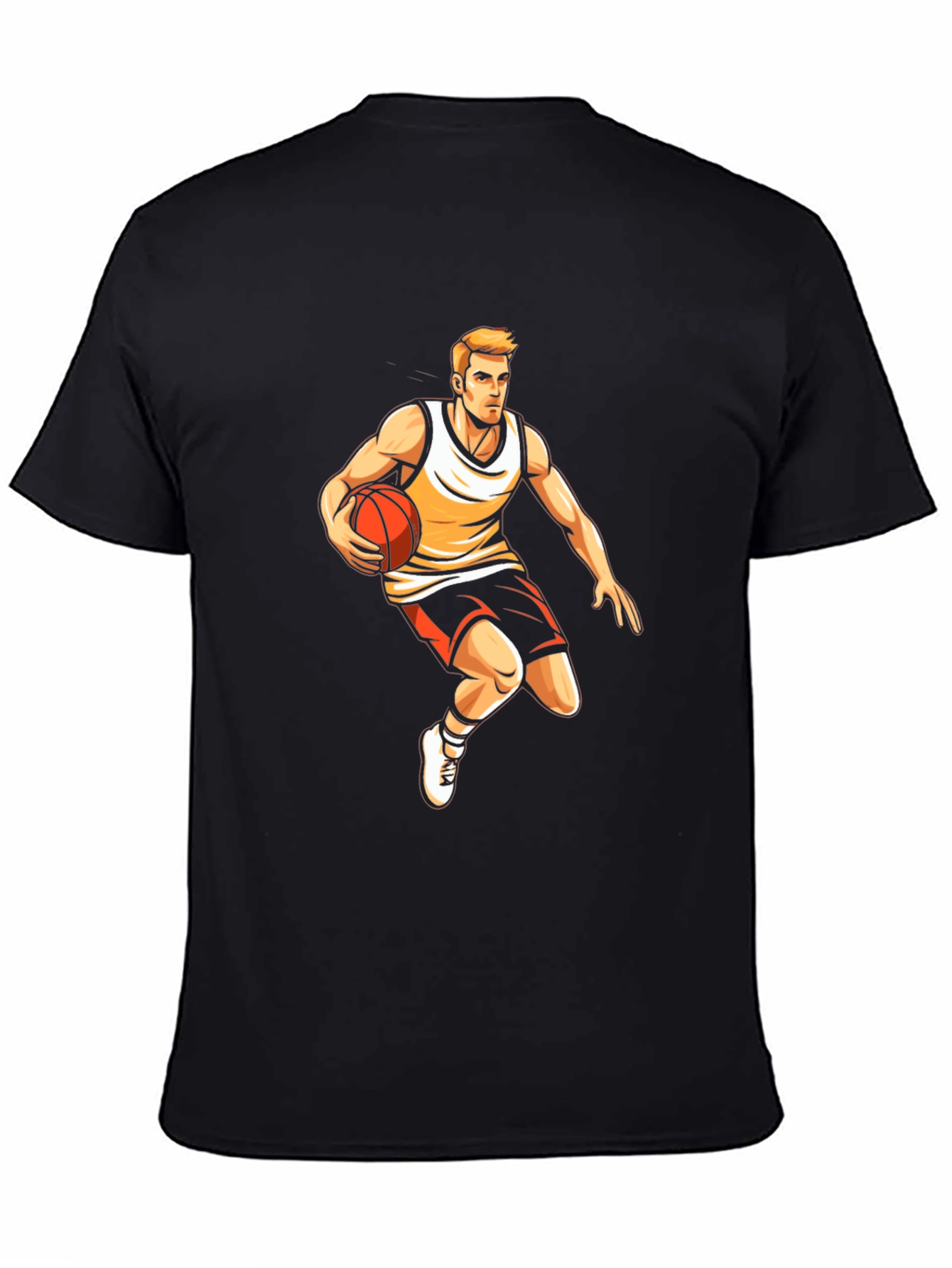 Basketball Player Graphic Black T-Shirt