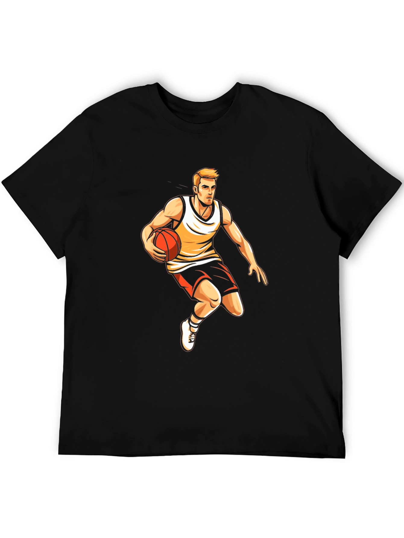 Basketball Player Graphic Black T-Shirt