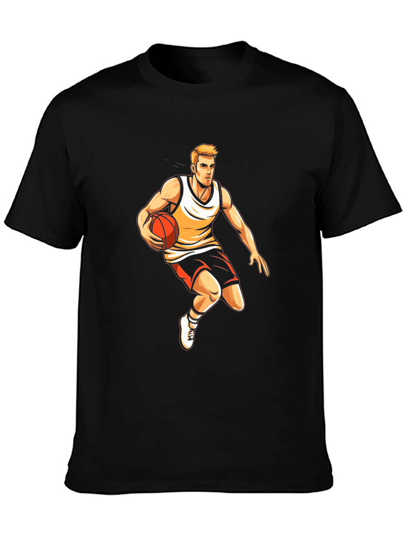 Basketball Player Graphic Black T-Shirt