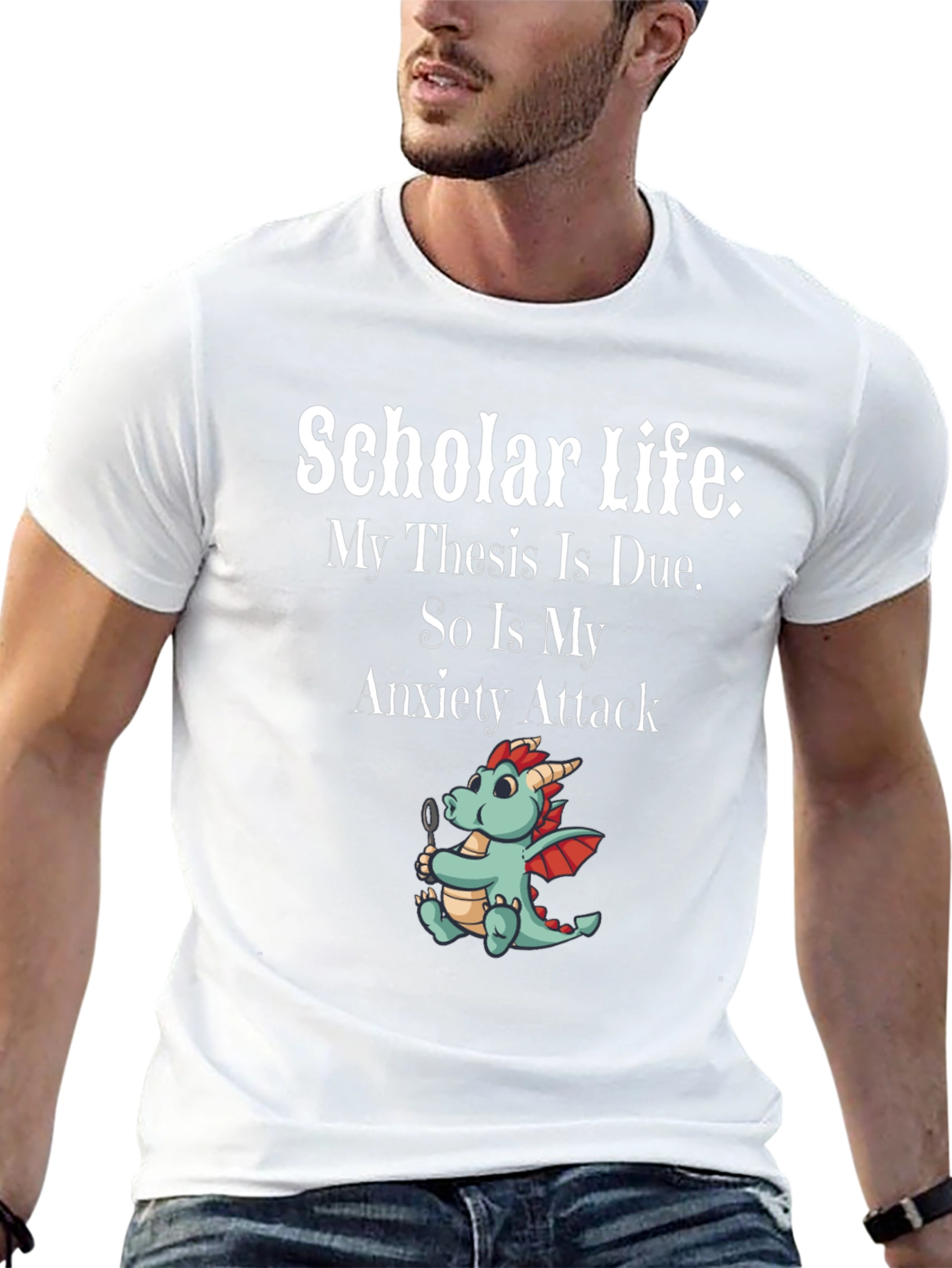 Scholar Life Thesis Due Anxiety Attack Graphic Tee