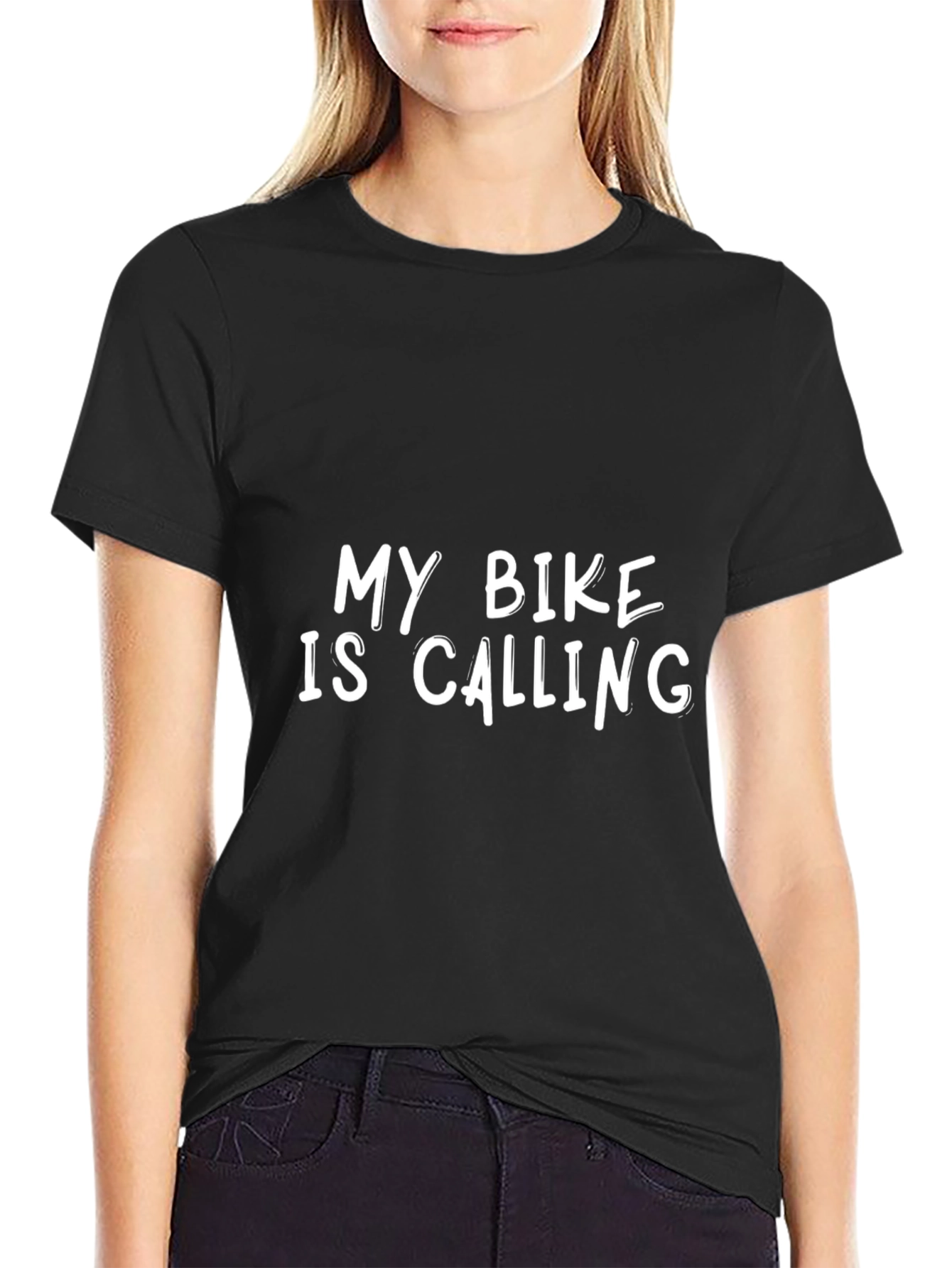 My Bike is Calling T-Shirt | Black Cotton Tee