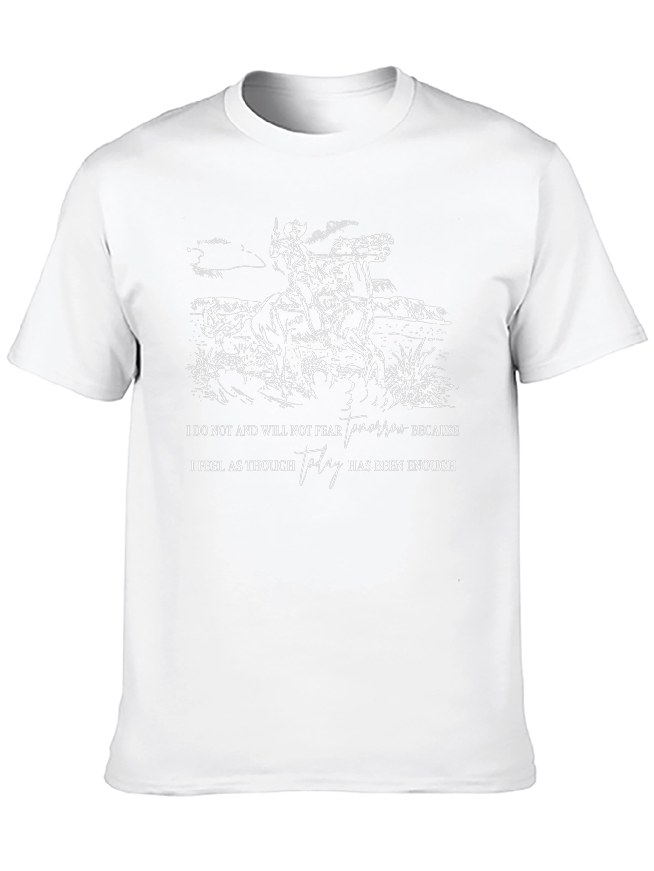 Cowboy Graphic Tee: Live for Today Black T-Shirt