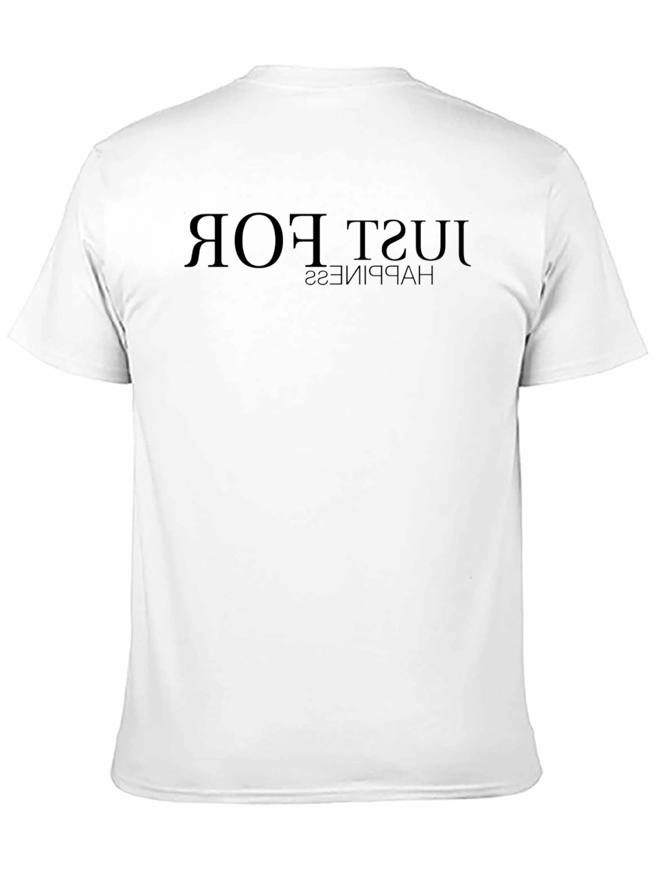 Black T-Shirt: Just For Happiness Graphic Tee