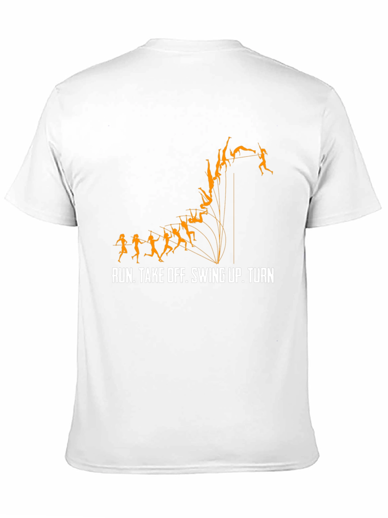 Pole Vaulting Mens Black T-Shirt