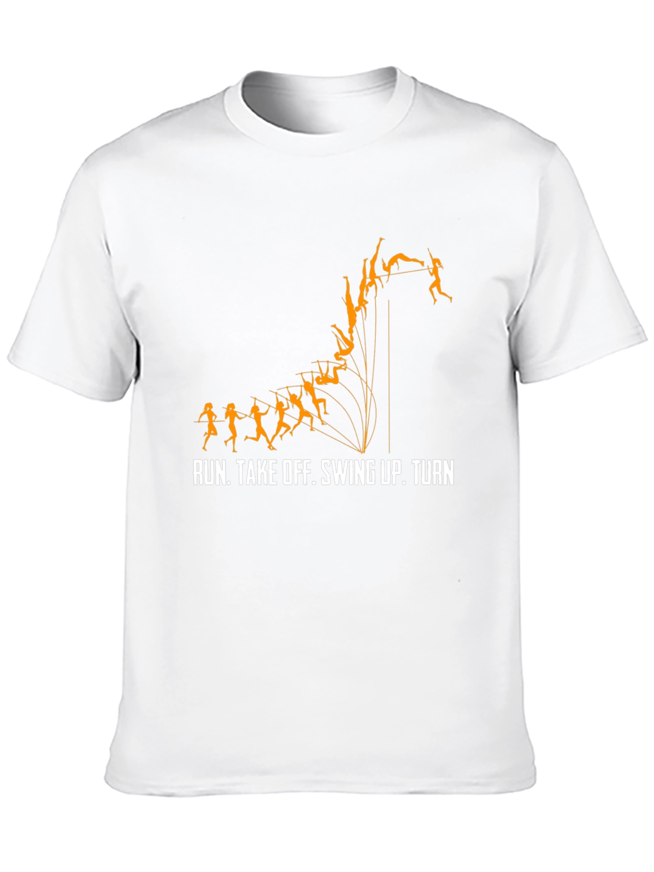 Pole Vaulting Mens Black T-Shirt