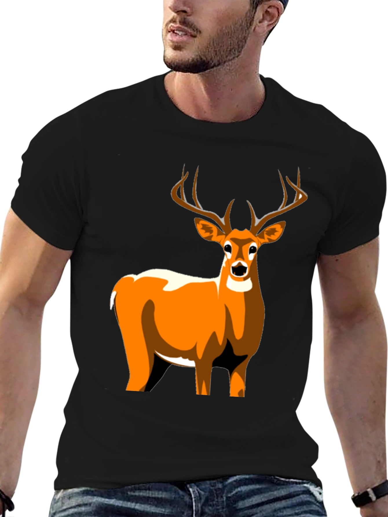 Deer Graphic Tee - Stylish Mens T-Shirt