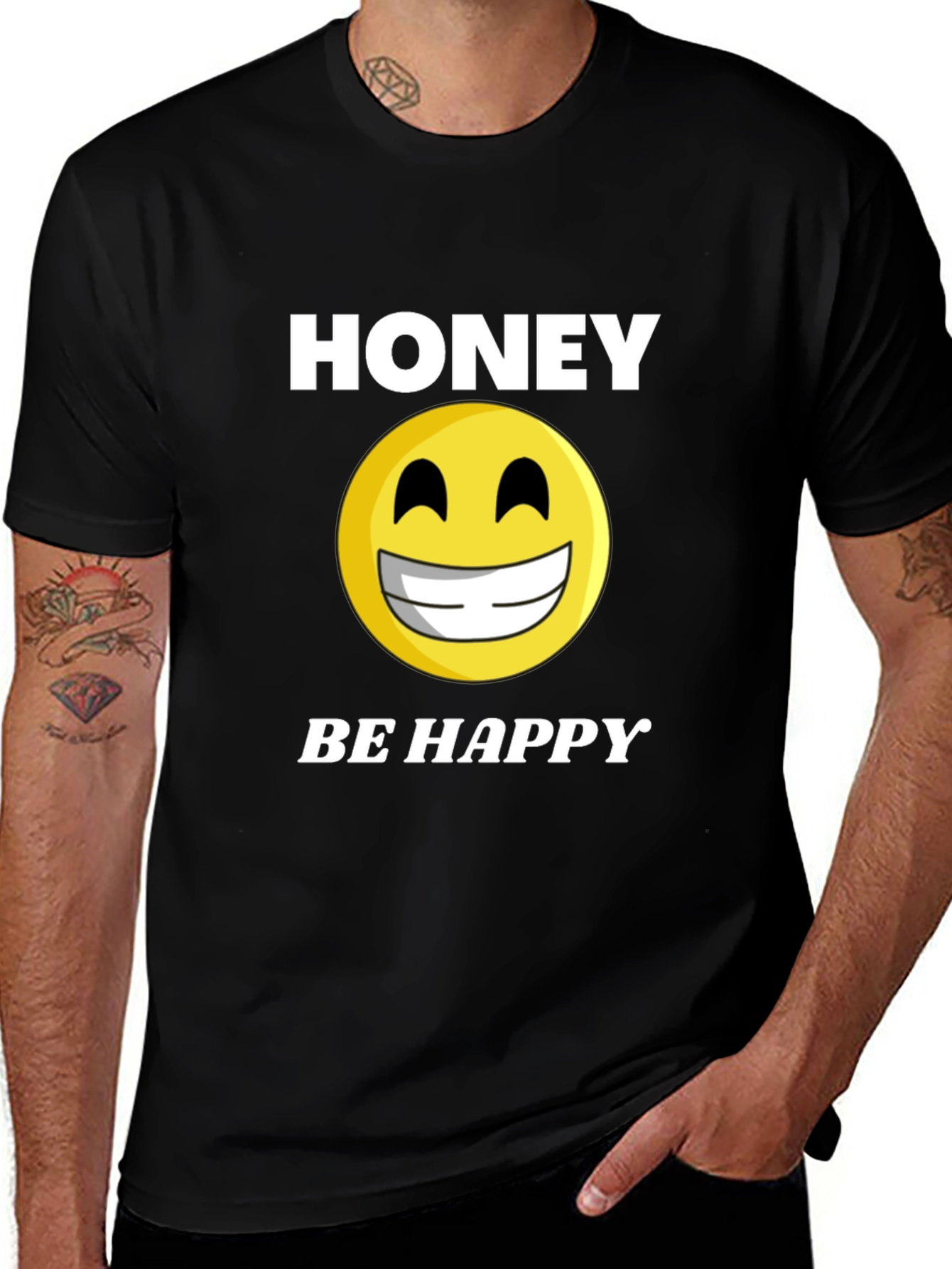 Honey Be Happy T-Shirt - Positive Vibes
