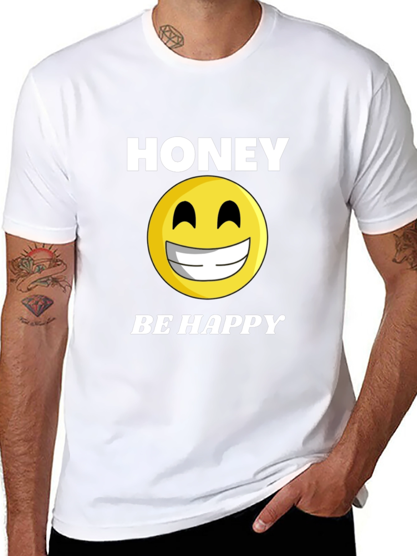 Honey Be Happy T-Shirt - Positive Vibes