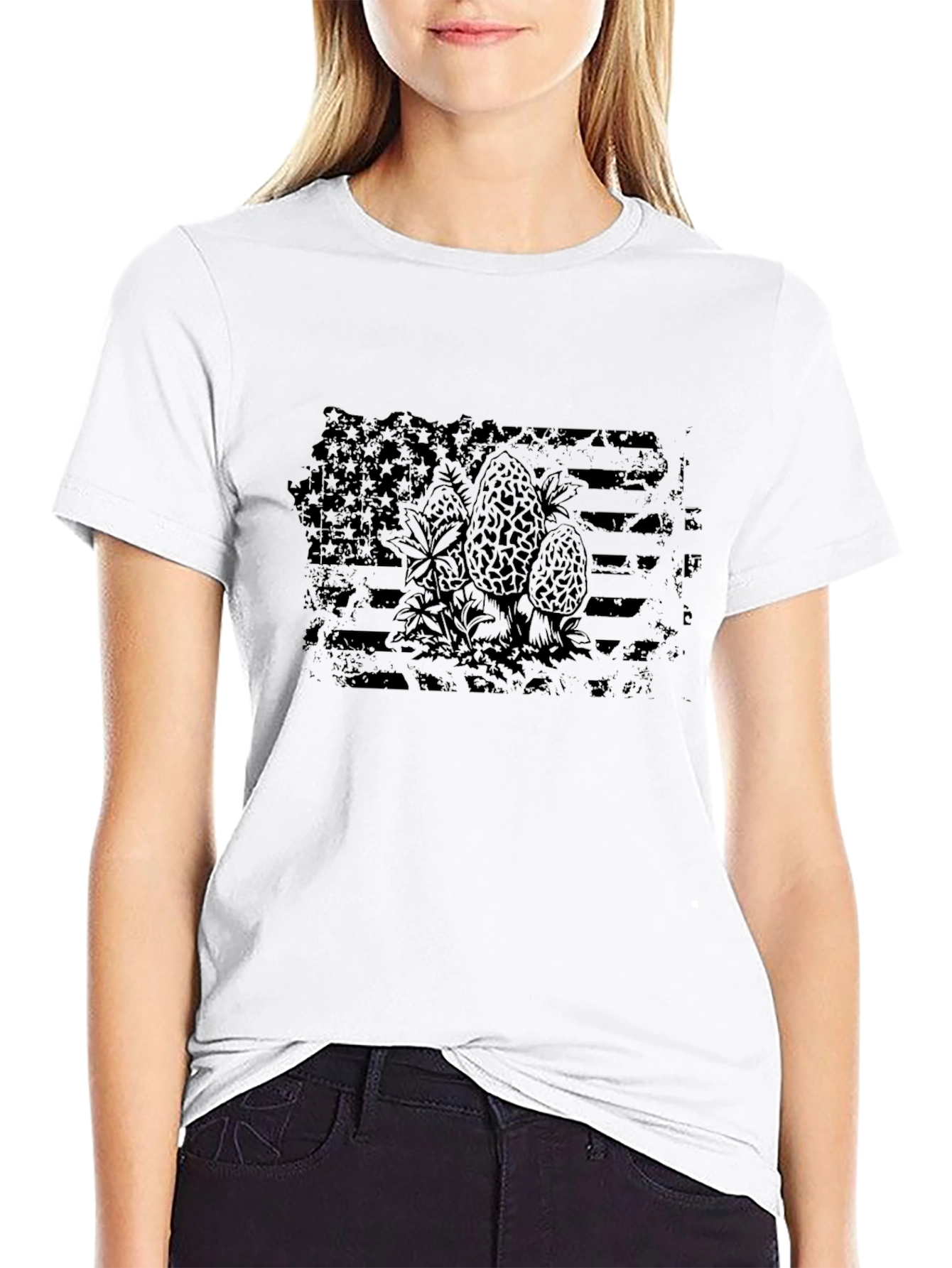 American Flag Morels Graphic T-Shirt