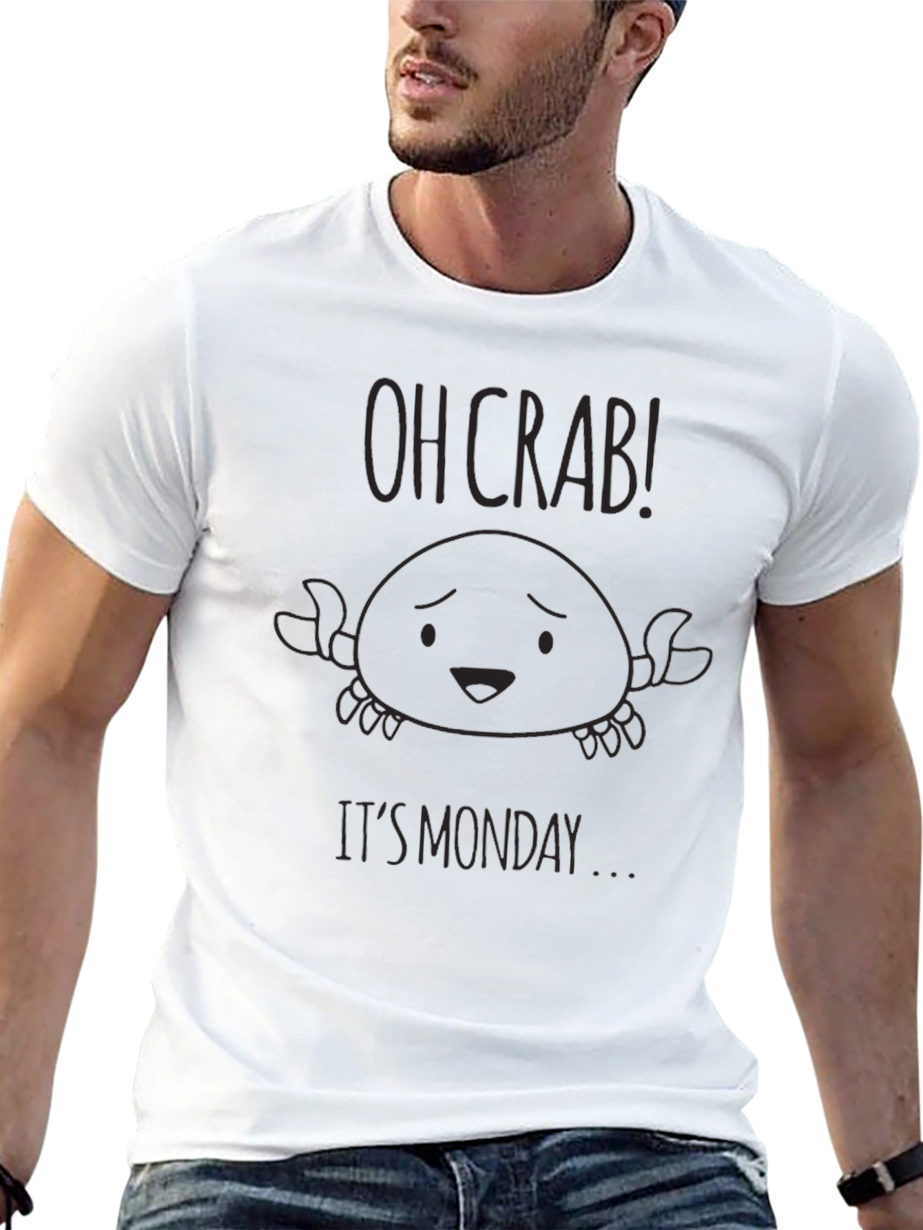 Oh Crab! Its Monday T-Shirt - Funny Graphic Tee