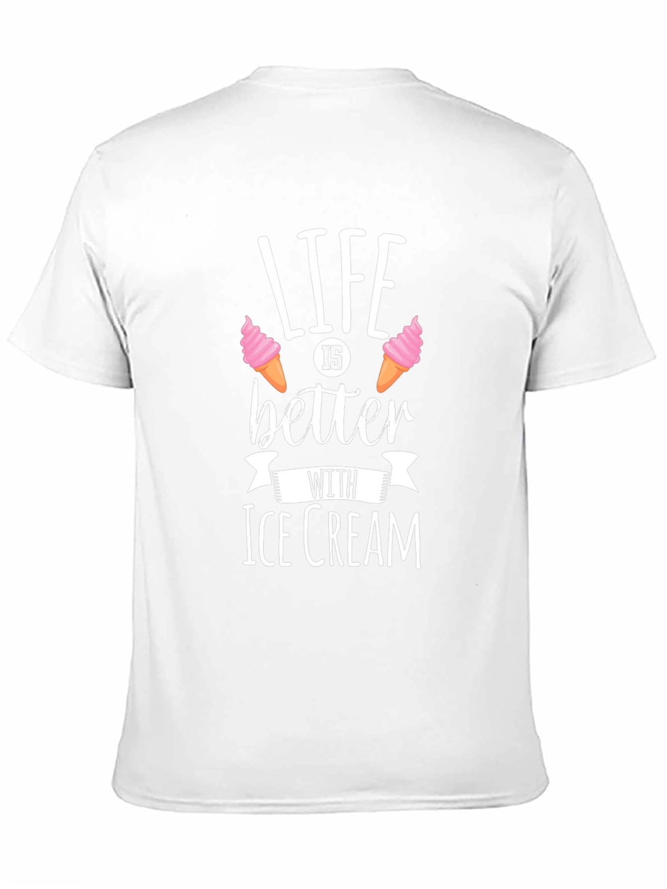 Life is Better with Ice Cream - Black T-Shirt