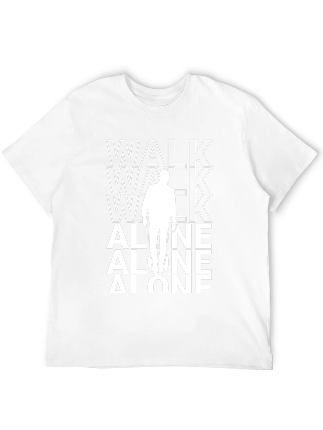 Walk Alone Graphic Tee - Black Cotton T-Shirt