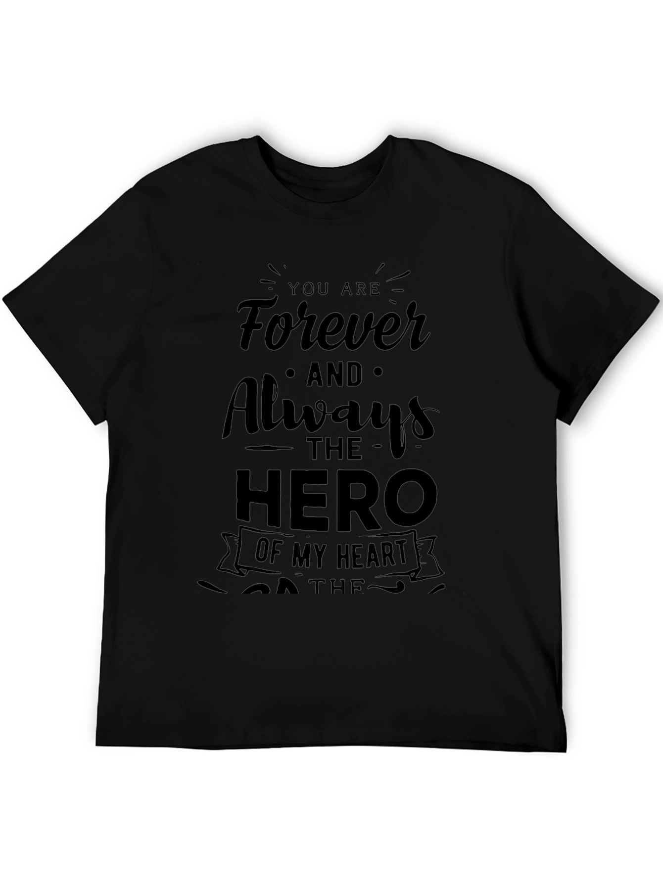 Forever Hero Black Graphic Tee