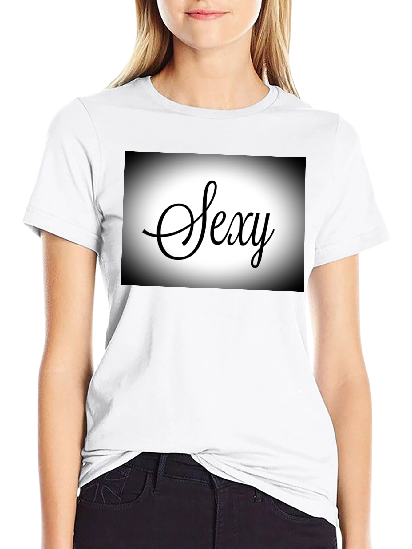 Sexy Script Black T-Shirt