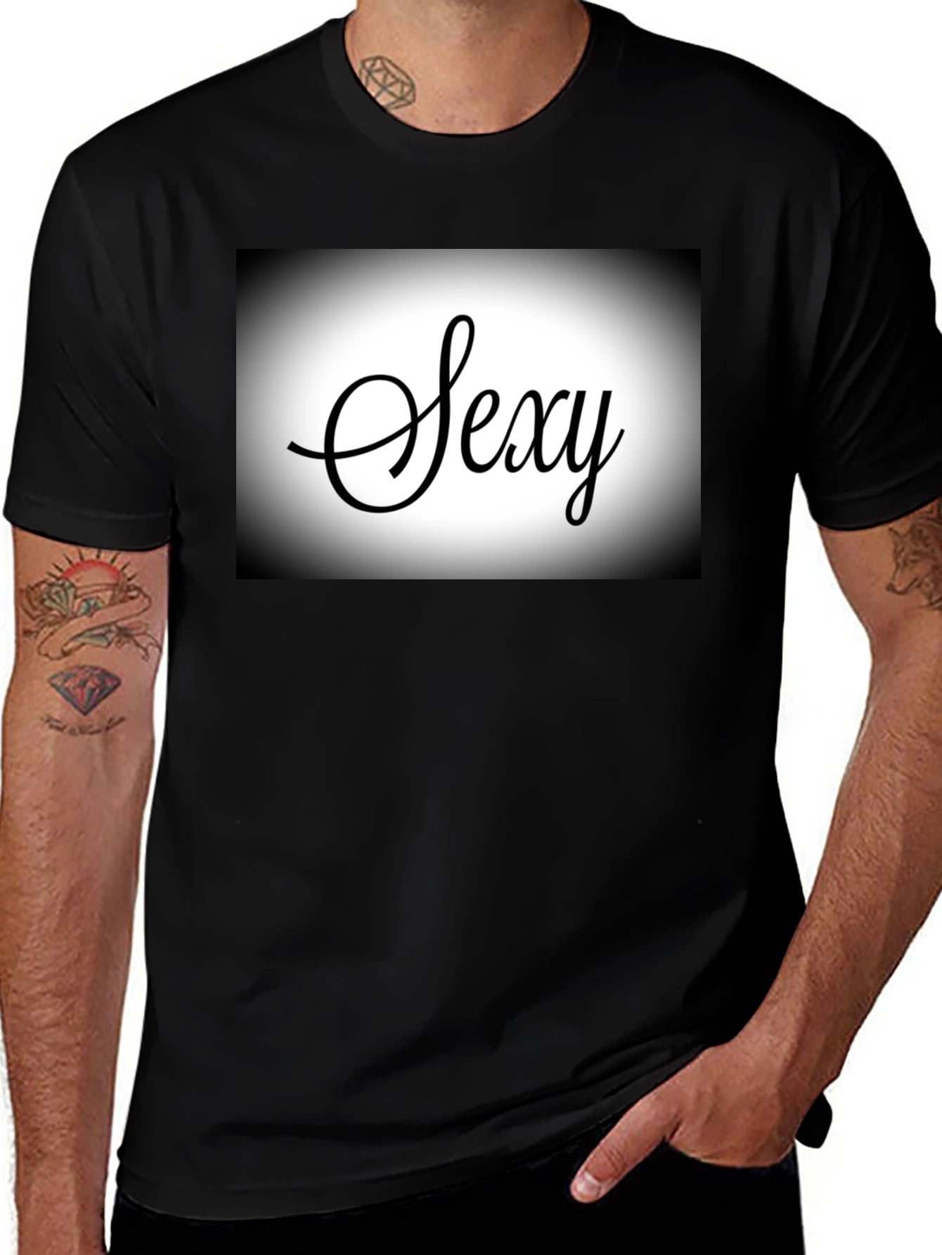 Sexy Script Black T-Shirt