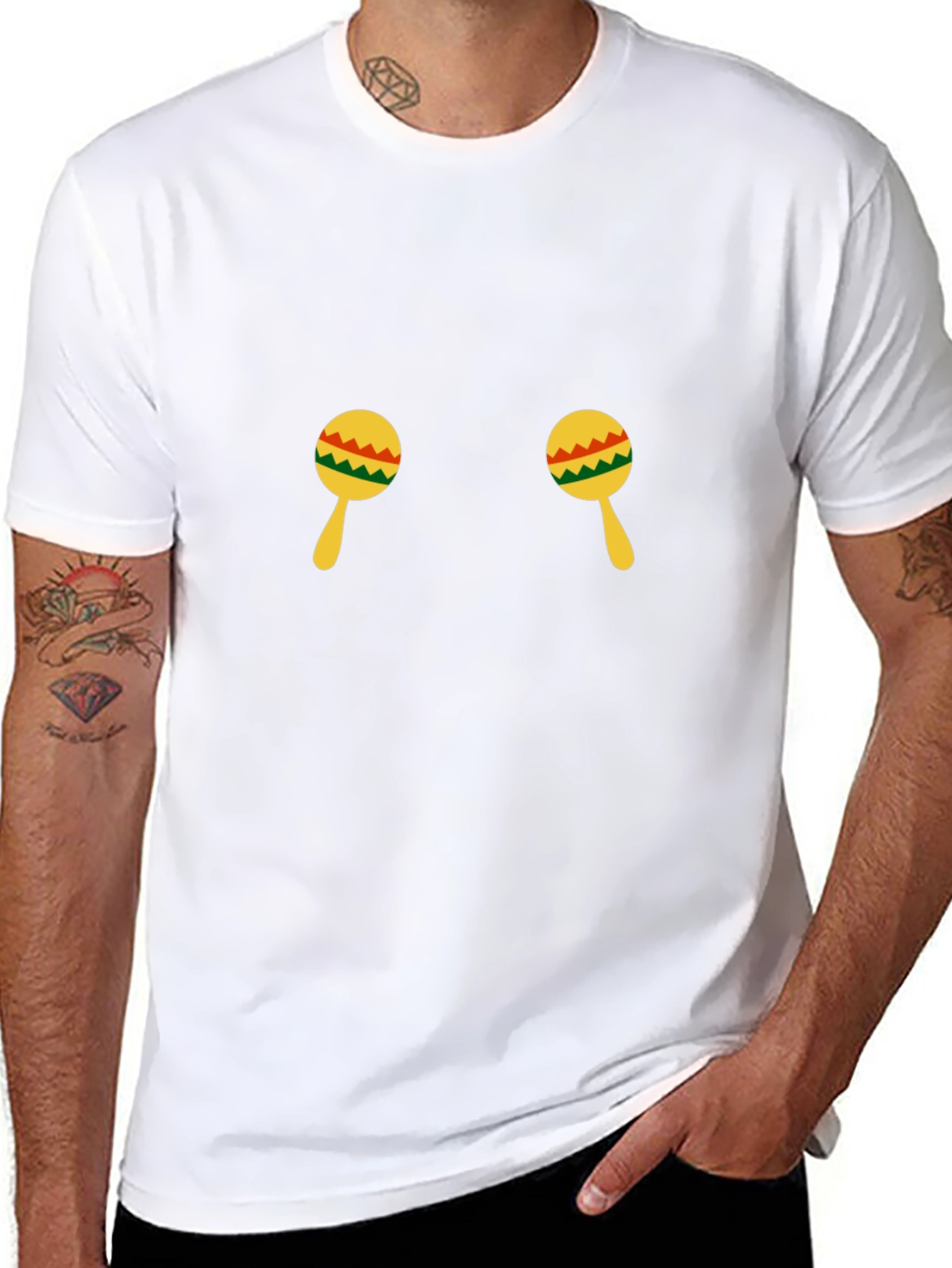Maraca Graphic Tee - Black Crew Neck