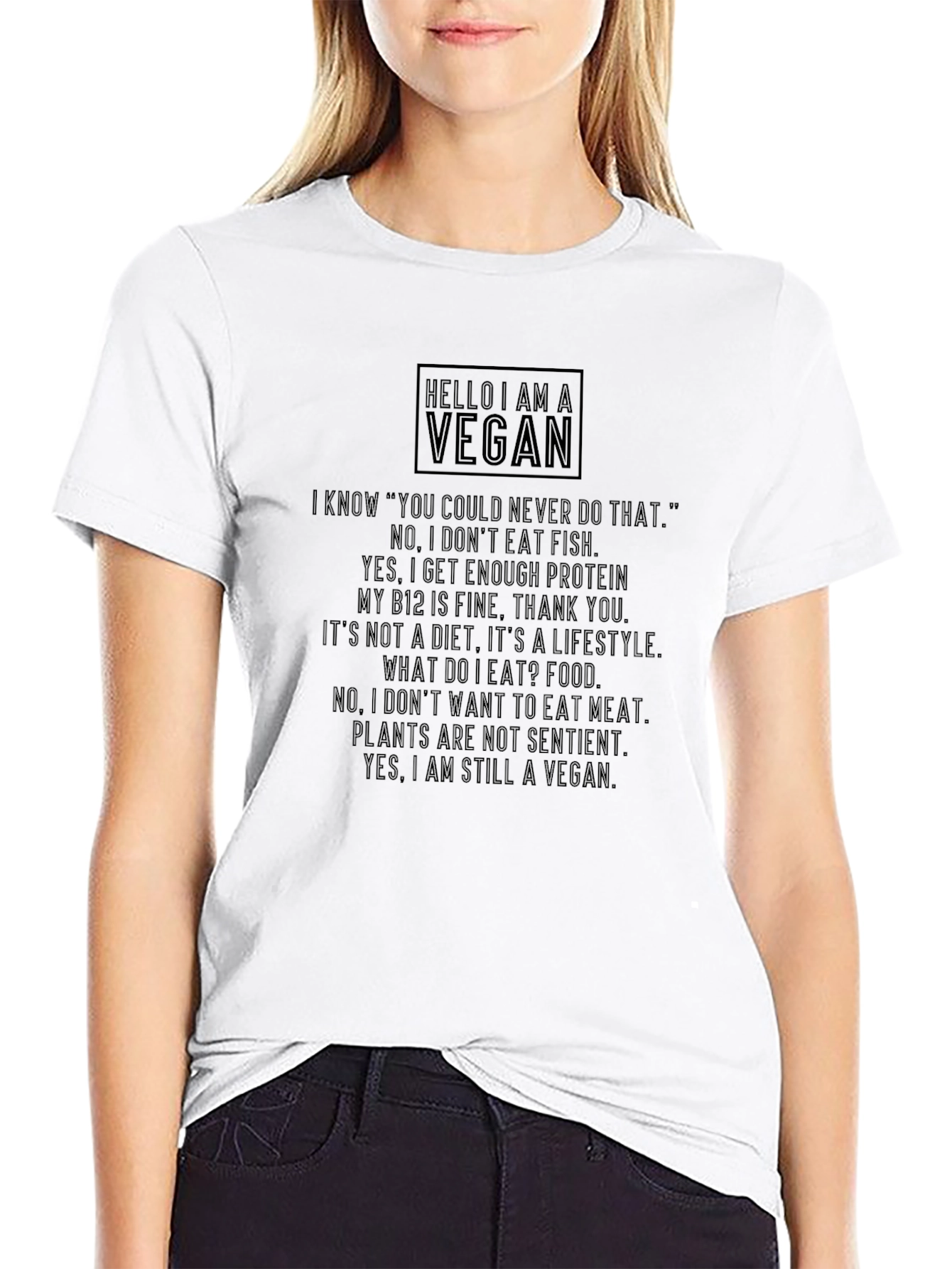 Vegan Statement T-Shirt - Protein Lifestyle Sentience