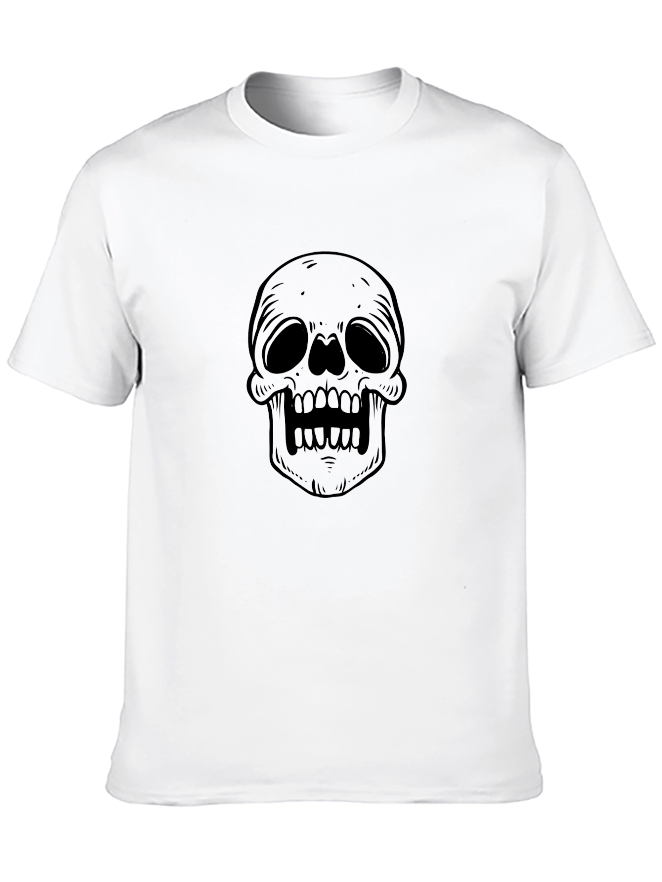 Skull Graphic Black T-Shirt - Edgy Style