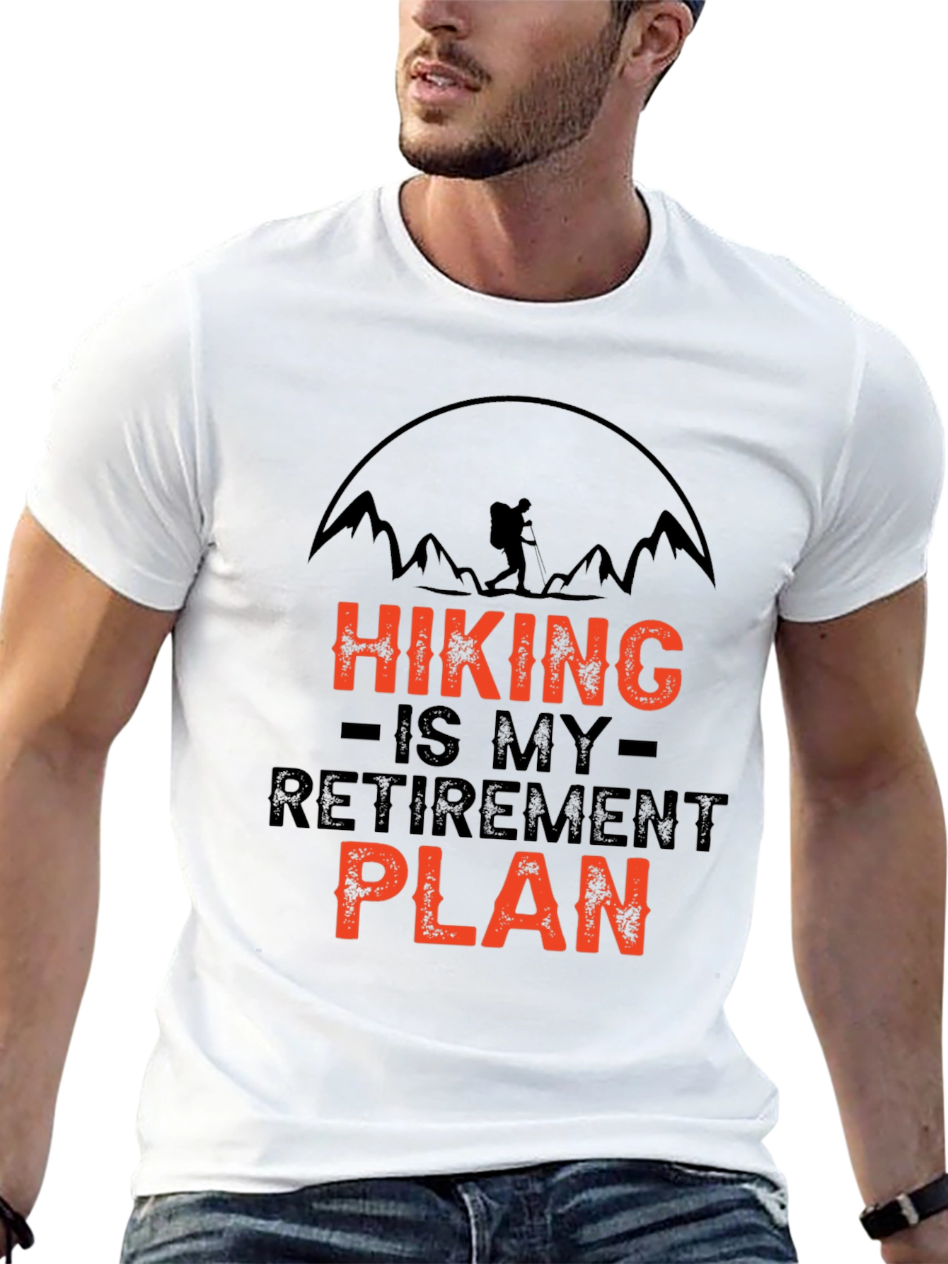 Hiking Retirement Plan T-Shirt - Black