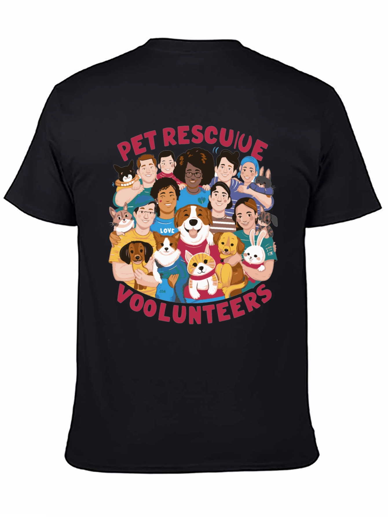 Pet Rescue Volunteer Graphic T-Shirt